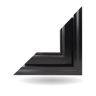 Hybrid PVC / Aluminum Double Sliding Windows in Black