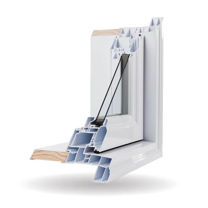 Hybrid PVC / Aluminum Casement Windows in White