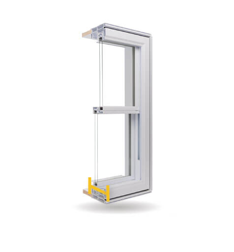 Double Hung Windows - 4 1/2″ PVC Welded Frame